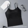 Camisola Popular Transfronteriza de Seda de Hielo Multitalla sin Costuras con Almohadilla en el Pecho Todo en Uno de Verano Delgado Ropa Interior Base