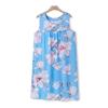 Pijama de Verão para Mulheres de Meia-Idade e Idosas, Vestido de Tamanho Grande, Camisola, Vestido Casual Sem Mangas de Princesa que Pode Ser Usado Fora (Cor aleatória)
