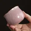 Caneca Master Forno Ru Cerâmica Rosa Rachada Pode Cultivar Flor Pétala Xícara de Chá Flor de Gelo Caneca de Degustação de Chá Gongfu Alto Valor de Aparência Lembrança