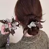 Goma para el pelo tejida con lazo estilo coreano para mujer, realza el volumen del cabello, Cuerda para moño, Goma para coleta de alta gama