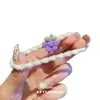Set de Cintas para el Cabello Flor de Encaje Uva Morada ins Girly Dulce Anillo de Salchicha Alto Valor Cuerda para el Cabello Linda Accesorios para el Cabello