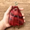 Cartera de Monedero Corsé de Cuero Marlette con Cordón Bolsa de Almacenamiento para Artículos Pequeños Cartera de Monedas de Vacuno Bolsa de la Fortuna Bolsa de Almacenamiento para Monedas