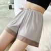 Pantalones de Seguridad JK de Seda de Hielo Delgados Anti-reflejo con Ribete de Encaje Sin Borde Enrollado Pueden Ser Leggings Usables para Mujeres