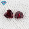 Gema Huagang con forma de corazón, combinación de corindón, piedra desnuda, anillada, zafiro rojo sintético, corindón artificial al por mayor