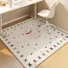 Silla giratoria para habitación infantil Alfombrilla cuadrada para suelo Silla de ordenador para dormitorio Alfombra antideslizante Área de lectura Alfombrilla para silla de estudio debajo del escritorio