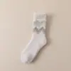 Calcetines de Coral para Hombre de Caña Media para el Hogar Otoño e Invierno Espesos Forrados de Polar Cálidos de Rizo Calcetines de Felpa para Dormir