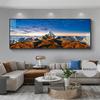 Pintura Decorativa para Sala de Estar Rizhao Jinshan con Respaldo Sofá Fondo Mural Pintura Colgante de Paisaje de Alta Gama