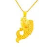 Moda Vietnam Carpa Carpa Imitación 3D Dorado Duro Colgante Pez Dorado Nuevo Colgante Sirena Imitación Joyería de Oro 24k para Mujer