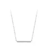 Collar de Plata de Ley S925 Estilo Japonés con Diseño Simple Nuevo, Fila Única de Diamantes para Mujer, Diseño de Nicho de Lujo Ligero con un Toque de Alta Gama, Cadena para Clavícula