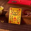 Amuletos Culturales y Creativos de Gato y Perro del Templo Daxingshan de Xi'An Estilo Xiaohongshu, Pegatinas para Teléfono Móvil del Zodiaco Chino Completamente Hechas a Mano