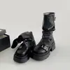 Botas Martin para mujer estilo retro americano con plataforma que aumenta la altura, nuevo modelo 2026, para primavera y otoño, color café, versátiles, botas geniales de media pantorrilla