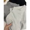 Suéter de Punto en Capas con Cuello Medio Alto para Mujer, Top Base Suave y Sedoso, Cuello Alto Pequeño de Otoño e Invierno, Estilo Simple, Mangas Largas por Dentro