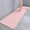 Alfombra de Baño de Franela Transfronteriza con Relieve de Guijarros, Alfombra de Cocina de Color Sólido, Alfombrilla Absorbente para Pies de Baño, Personalización