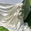 Proveedores de Bodas Suministran Tela de Seda de Hielo Perlada para Decoración de Salones de Bodas, Cortinas Base, Fondos de Ceremonias de Fiesta y Materiales de Tela de Seda de Hielo