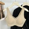 Outono e inverno leve quente lixado levanta anti-gravidade sem costura lingerie feminina junta acessório leite anti-queda costas bonitas sutiã quente