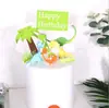 Decoração de Bolo de Aniversário Dinossauro Pequeno Fofo Argila Macia Fantasia Plug-in Tema Dinossauro Menino Bebê Ornamentos de Confeitaria