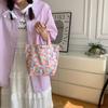 34272 Fresco floral saco de lona japonês e coreano lancheira lancheira saco mamãe portátil casual saco de compras saco pequeno
