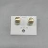 Aretes de aguja plateada en forma de C metal viento frío Corea del Sur Dongdaemun aretes de cara brillante simple Joker ins ins aretes al por mayor