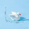 Paisagem em miniatura, realista e bonita figura de animal cisne branco, terrário de musgo, garrafa ecológica, paisagismo, rochas artificiais, acessórios decorativos, pequenos enfeites