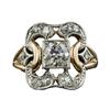 Anillo hueco retro de moda elegante Jianjie con circón cuadrado incrustado anillo para hombre