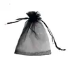 Bolsa para Empaque de Joyería, Bolsa de Malla, Bolsa de Gasa de Organza Transparente, Bolsa de Regalo, Bolsita Cosmética, Logo para Bolsa de Dulces de Boda