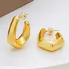 Pendientes Nuevo Estilo Lujo Ligero Gama Alta Geométricos Multilaterales Abiertos Aros de Oreja Compactos y Sencillos Clips para Orejas Latón Chapado en Oro