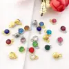 12 Peças/Pacote Dourado e Prateado Pedra Zodiacal Doze Pedras de Nascimento Pingentes Mini Acessórios Acessórios para Joias DIY Atacado