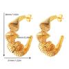 Brincos Europeus e Americanos Ins Design de Nicho Geométrico Transfronteiriço Aço Inoxidável Banhado a Ouro Brincos Stud em Forma de Escada Espiral