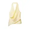Roupas Femininas Estilo Europeu e Americano Primavera e Verão 2026, Tops Elegantes para Senhoras, Tops Regata Sexy com Decote Halter, Nova Cor Sólida com Textura de Cetim de Seda