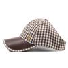 Nueva Gorra de Béisbol Houndstooth M Primavera y Verano Estilo Coreano para Mujer Joven Versátil Estilo Pequeño Fragante Gorra Trasera Abierta para Cola de Caballo