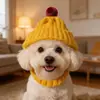 En Stock Otoño e Invierno Dinosaurio Cálido Cortavientos Halloween Tejido Bulldog Francés Perro Sombrero, Nuevo de Gran Venta Cabeza para Mascota