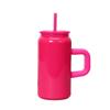 Caneca Térmica de Aço Inoxidável 304 Americana com Alça Portátil para Carro 16oz Vácuo Mason Copo de Gelo com Canudo