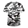 Nueva camiseta neutra de cuello redondo con estampado 3D, informal, transpirable, de manga corta, 2025