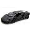Modelo de Carro Esportivo de Liga em Saco OPP com Função de Puxar para Trás, Brinquedo Infantil, Pode Abrir as Portas, Carro Pequeno, Decoração de Bolo para Menino