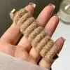 Banda para el cabello de línea telefónica recta de lana, artefacto para trenzar el cabello, lazo femenino, coleta baja, cuerda para el cabello, banda de goma, tocado, cuerda para el cabello de alta elasticidad
