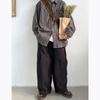 Lapela solta 2024 Nova primavera calça plissada calças casuais estilo artístico chinês costura solto cor sólida masculina