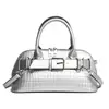 Bolsa Feminina Tendência Formato de Concha 2026 Nova Moda Textura de Alta Qualidade Estampada Retro Transversal Estilo Europeu e Americano Bolsa Feminina