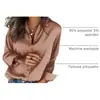 Blusa top feminina de cetim solta de manga longa, best-seller na Amazon europeia e americana, transfronteiriça