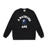 Marca badalada transfronteiriça BAPE estampa de macaco camuflada, coleção de inverno estilo japonês, moletom unissex gola redonda