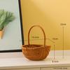 Embalagem de Presente Portátil Cesto de Flores Pequeno de Bambu Tecido à Mão Cesto de Vime para Armazenamento Vaso de Flores Portátil Cesto para Arranjo de Flores Frescas