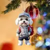 Novo Pingente de Mochila de Cachorrinho Personalizado Transfronteiriço Acrílico Pingente de Carro Natal Chaveiro Urso Teddy Cachorro