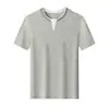 Nueva camiseta de manga corta de verano para hombre, casual y versátil, top a rayas de corte holgado para hombres jóvenes y de mediana edad, marca de moda