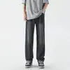 Jeans para Hombre Primavera y Otoño Nuevos Estilo Americano High Street Rectos Pantalones de Marca de Moda que Alargan la Figura Largos Holgados Casual Versátiles para Hombre