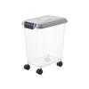 Balde de Arroz Doméstico 25kg Grau Alimentício Grande Capacidade à Prova de Insetos e Umidade Tanque Selado para Armazenamento de Arroz Transparente Multifuncional Caixa Balde de Arroz