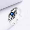 Joias de origem transfronteiriça joias da moda pingente de mão tingido de preto pingente de coração com diamante azul colar de moda feminina anel