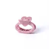 4,5cm Grampo de Cabelo Oval com Coração Vazado e Esmalte Florido de Tamanho Médio para Mulheres Grampo Doce para Cabelo Novo Clipe Lateral Transfronteiriço