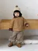 Chaqueta de Algodón Acolchada con Diamantes Retro para Niños de Invierno Abrigo de Algodón con Puños a Cuadros Contrastantes para Bebé Ropa Exterior Holgada para Niñas Otoño Invierno