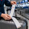 Fabricante Personalizado Aeroporto Aviação Bagagem Faixa Etiqueta Autoadesiva Impressão Térmica de Bilhetes Cartão de Embarque Dobrável