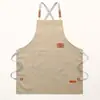 Delantal de Lona Gruesa con Logo Impreso de Fábrica de Comercio Exterior para Hogar, Cocina, Catering, Barbacoa, Delantal de Trabajo al por Mayor