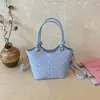 Moda Coreana Bolso de Mujer Lunares Bolso de Mano Tipo Cubo 2026 Nuevo Verano Versátil Nicho Lujo Ligero Bolso de Hombro Cruzado